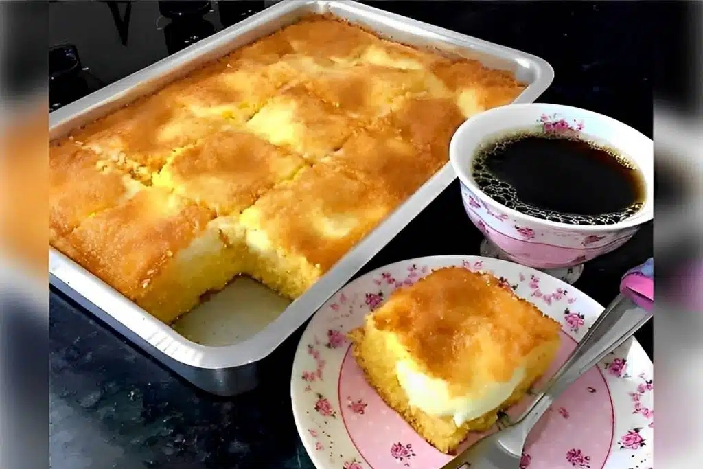 Bolo de milho cremoso com flocão irresistível que fará sucesso em sua casa